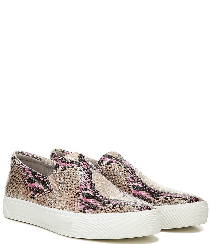 Naturalizer Aileen Snake Print Leather Slip-On Sneakers