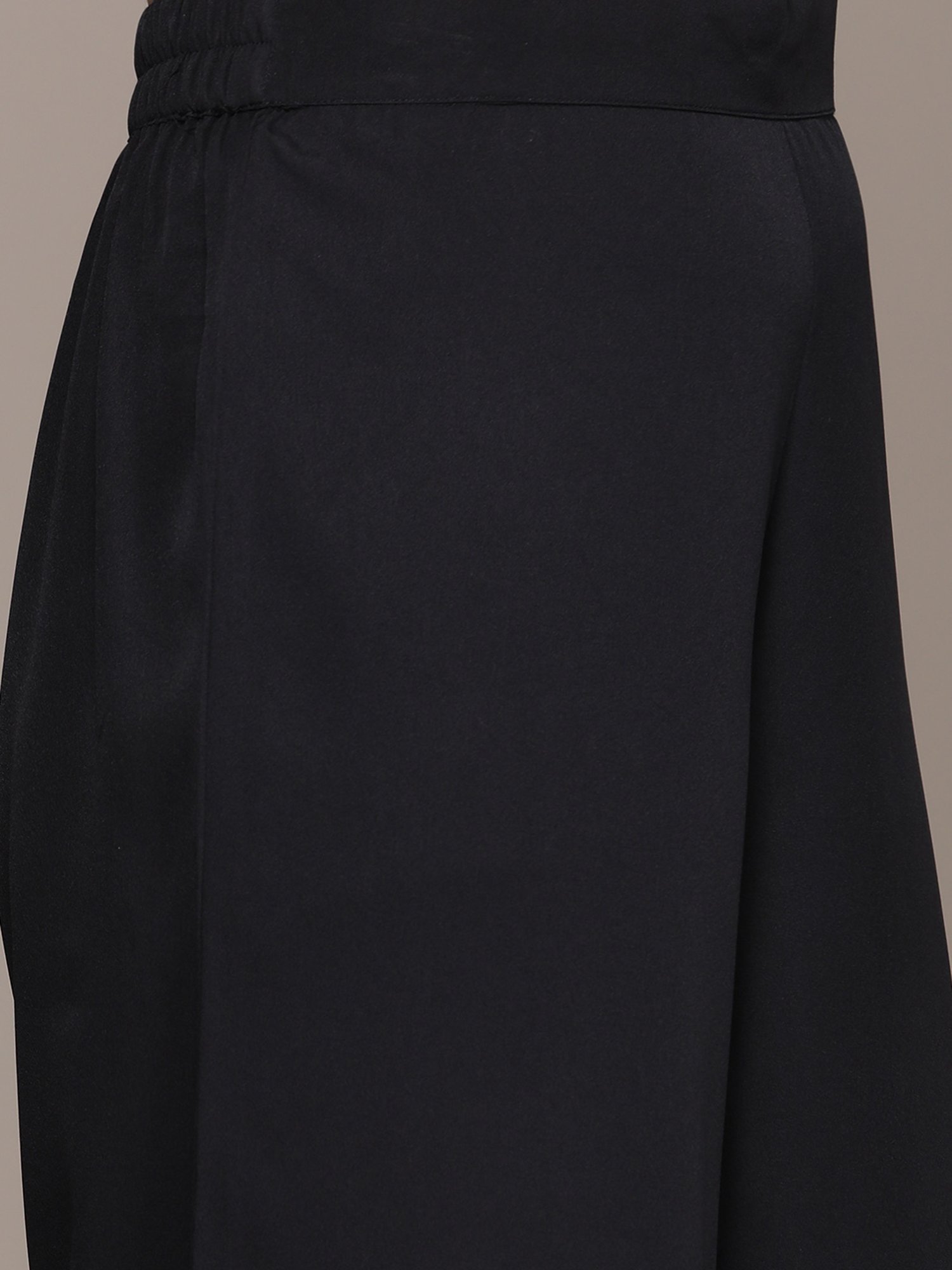 Ziyaa Black Printed Kurta With Palazzo & Dupatta