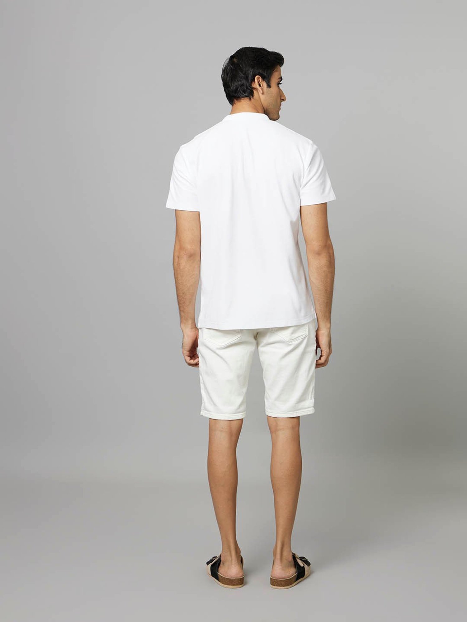 celio* White Regular Fit Shorts