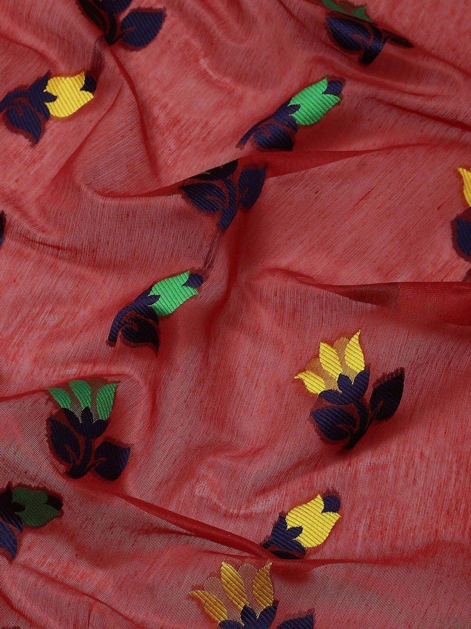 Silk Land Maroon Woven Saree With Unstitched Blouse