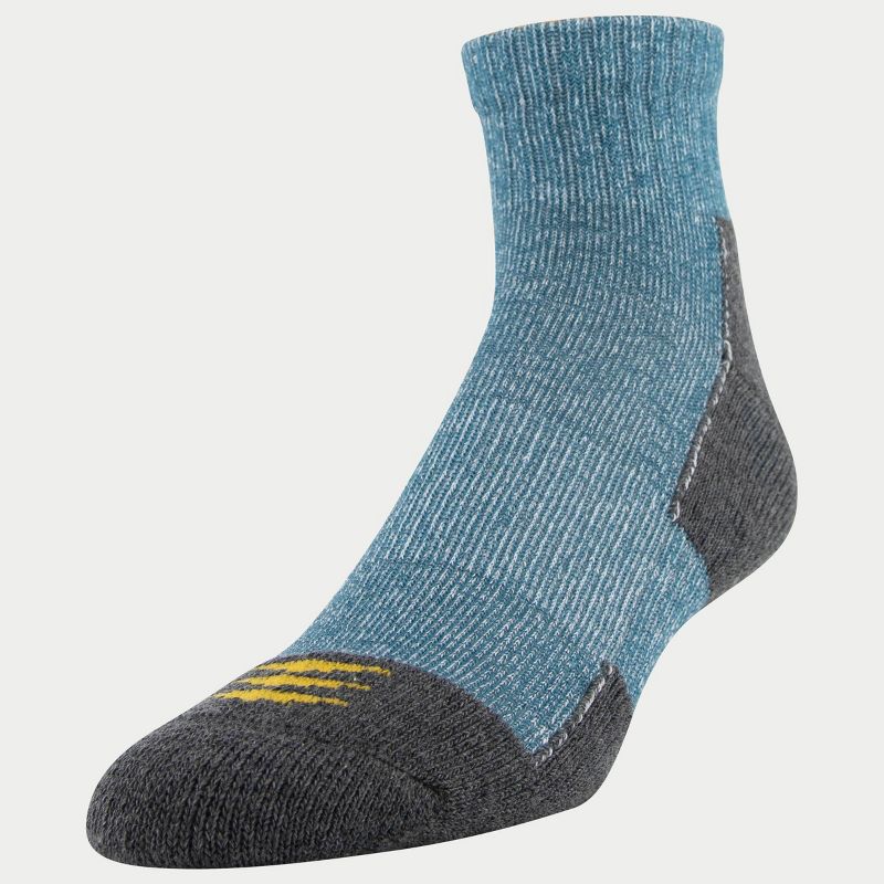 PowerSox Men's Workwear 6pk Quarter Athletic Socks - Rust/Teal 6-12.5