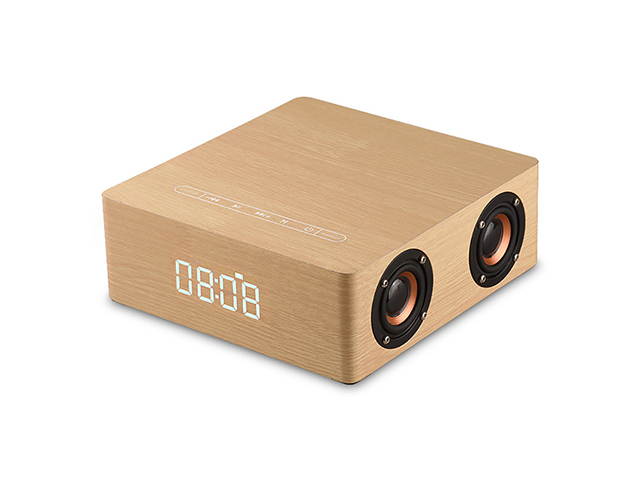 Autofeel Portable Retro Wooden Handsfree Wireless Bluetooth Speaker 3D Stereo Subwoofer Speaker Support TF AUX MP3 Loudspeakers HIFI Stereo Bass Surround Sound Subwoofer Home Mobile Phone Computer