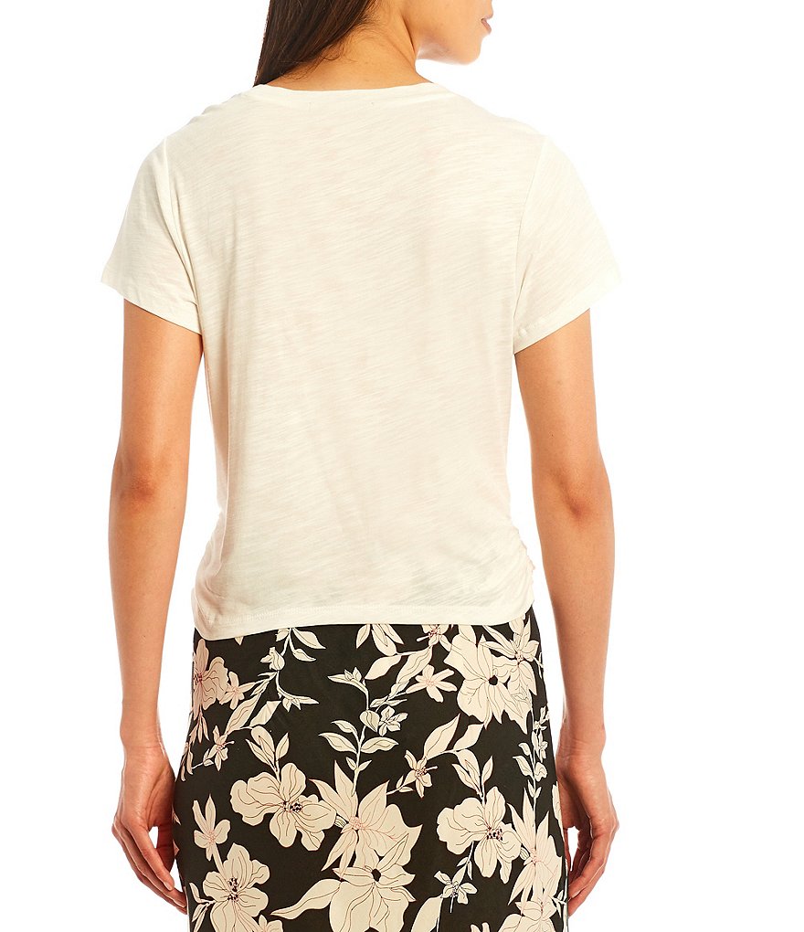 Sanctuary High Street Wrap Front Round Neck Short Sleeve Tee