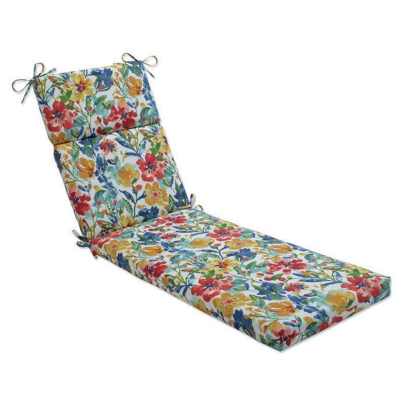 72.5" x 21" Outdoor/Indoor Chaise Lounge Cushion Oakmont Multi Blue - Pillow Perfect