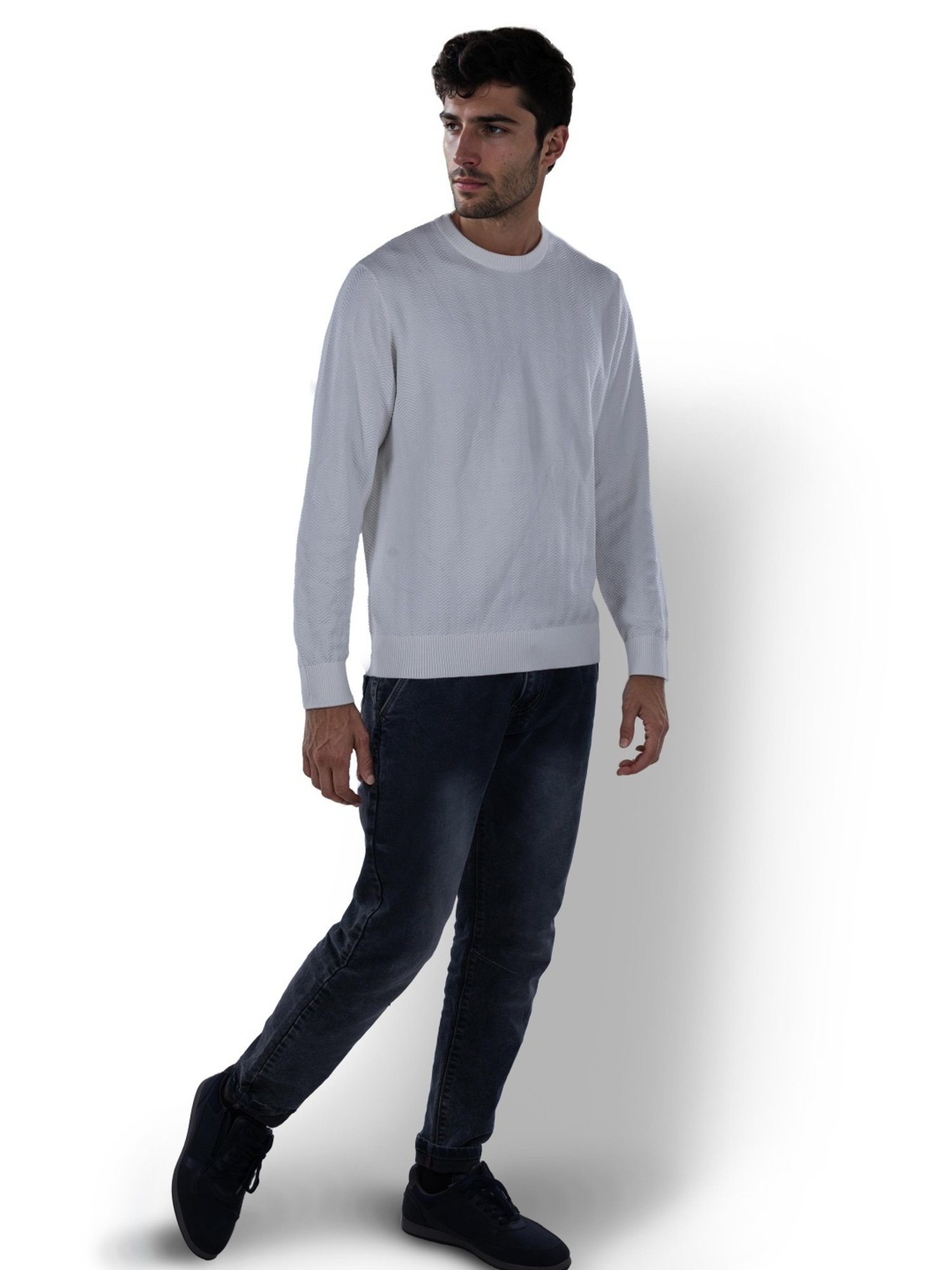 Celio* Ecru Regular Fit Sweater