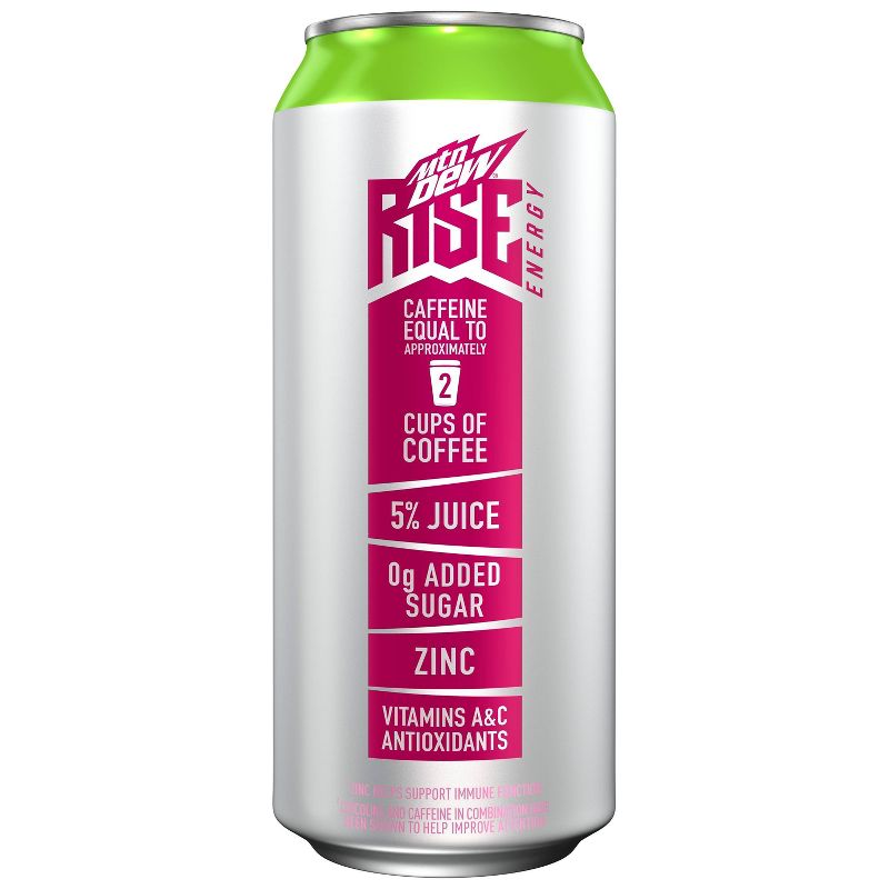 Mountain Dew Rise Strawberry Melon Spark Energy Drink - 16 fl oz Can