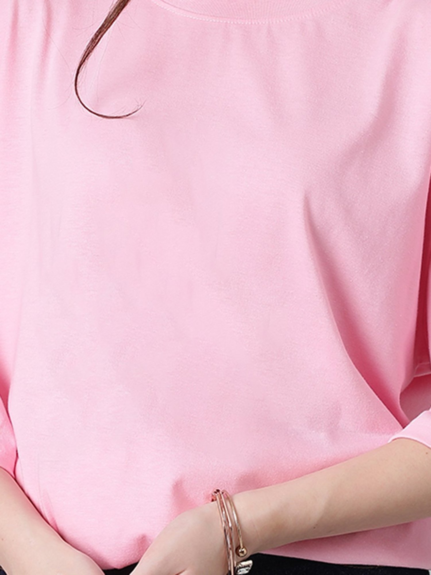 Kotty Pink Relaxed Fit Oversized T-Shirt