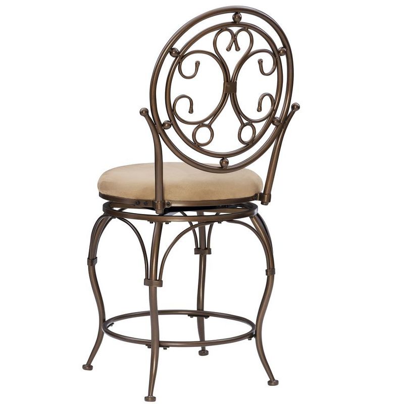 Powell Company Big and Tall Scroll Circle Back Counter Stool