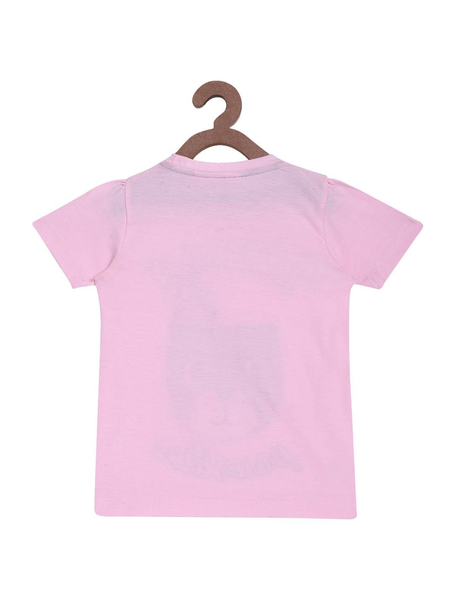 Lazy Shark Kids Pink & Navy Printed  Top with  Shorts