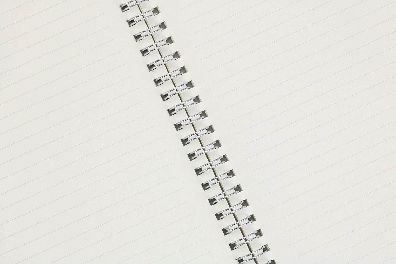 Miliko Transparent Hardcover A5 Ruled Wirebound/Spiral Notebook/Journal Set-2 Per Pack, 8.27"x5.67"(Ruled)