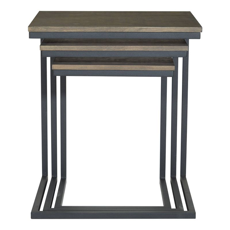 3pc Seville Nesting Tables Gray - OSP Home Furnishings
