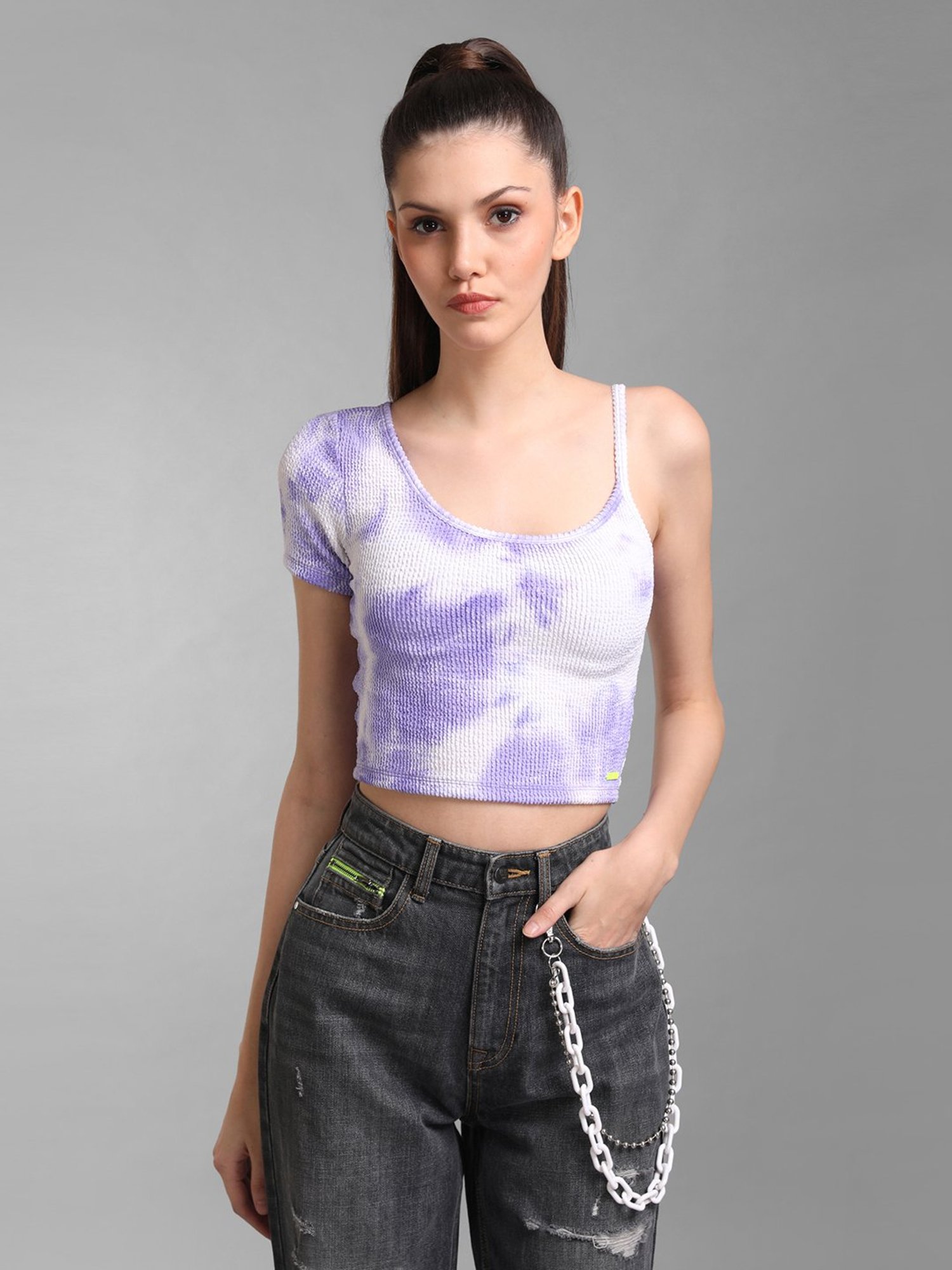 KZ07 by Kazo Purple Crop Top