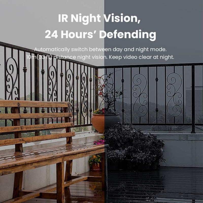 LifeSmart Outdoor Security Camera, 1080P WiFi Camera Bullet Surveillance Cameras, IP Camera with Two-Way Audio, IP66 Waterproof, Night Vision, Motion Detection, Activity Alert, Deterrent Alarm (White)