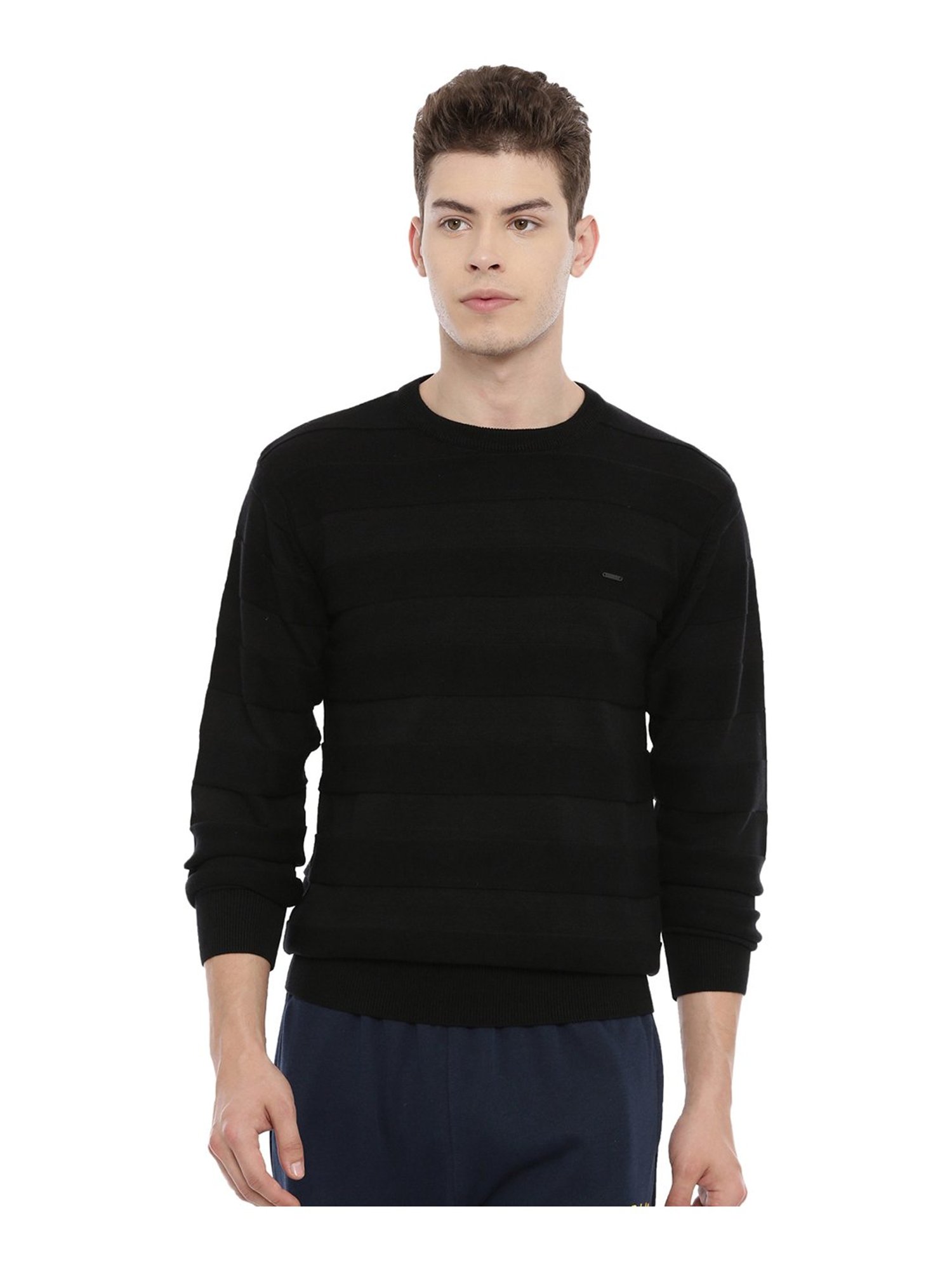 Proline Black Round Neck Sweater