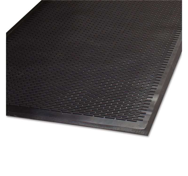 3'x5' Rectangle Solid Floor Mat Black - Guardian