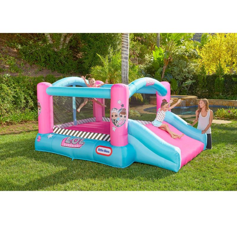 Costway Inflatable Water Slide Crab Dual Slide Bounce House Splash Pool W/ 950W Blower