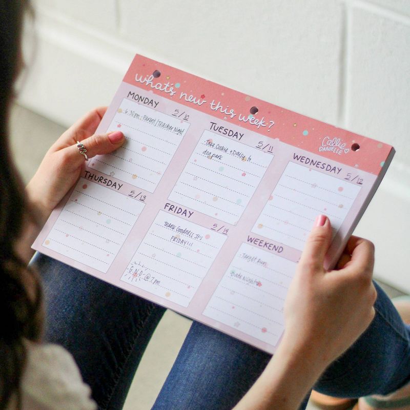 Undated Desk Pad Weekly Pink - Callie Danielle