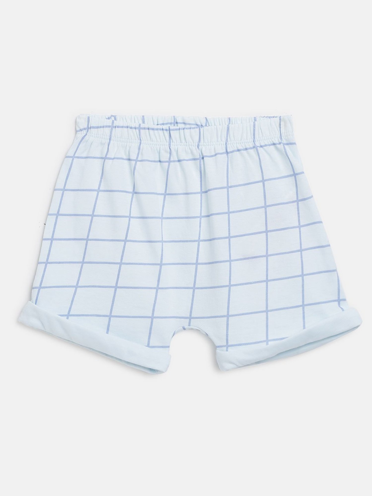 Chicco Kids White & Light Blue Printed T-Shirt with Shorts