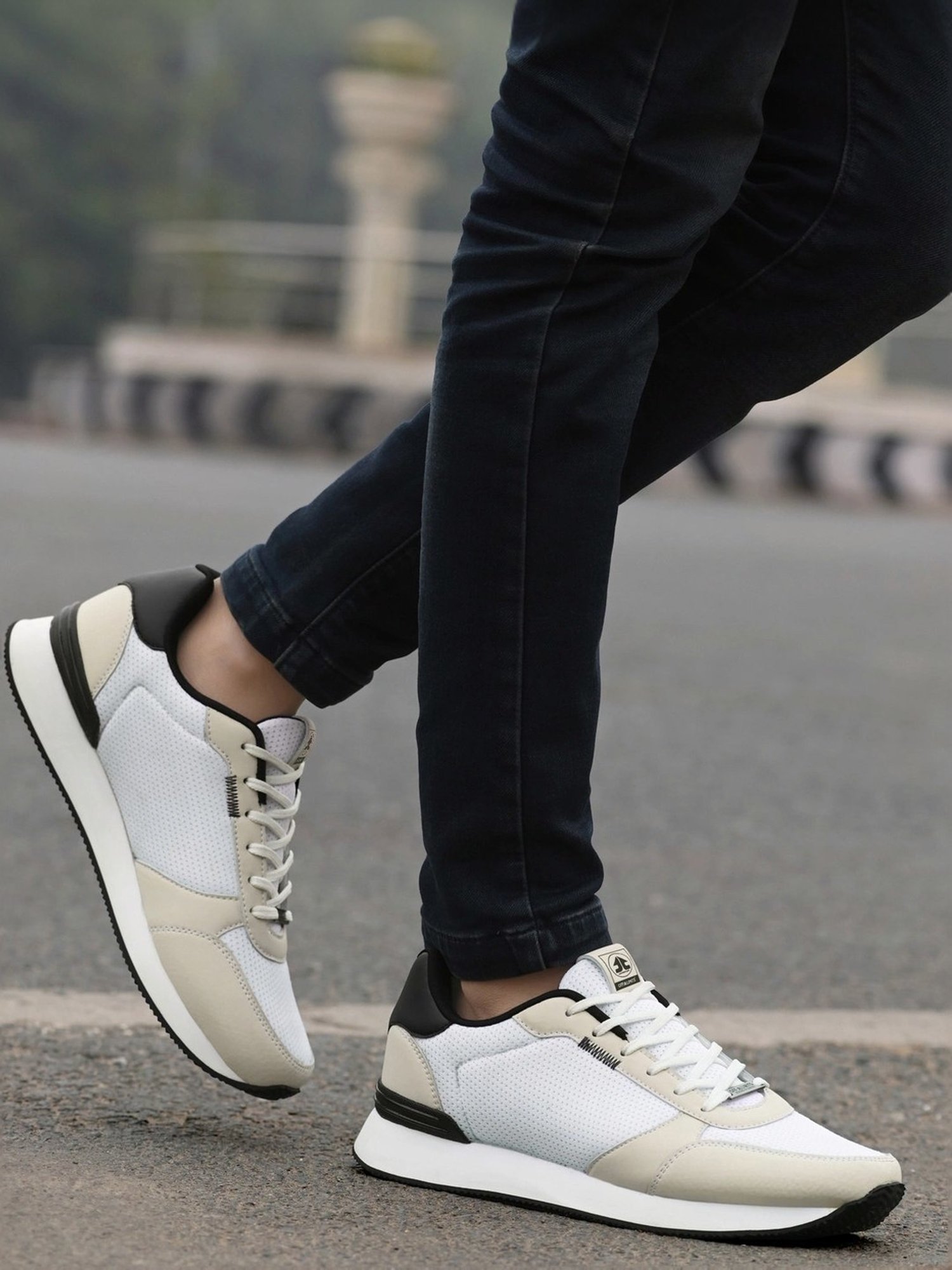 Off Limits Men's HARLEM Off White & Beige Casual Sneakers