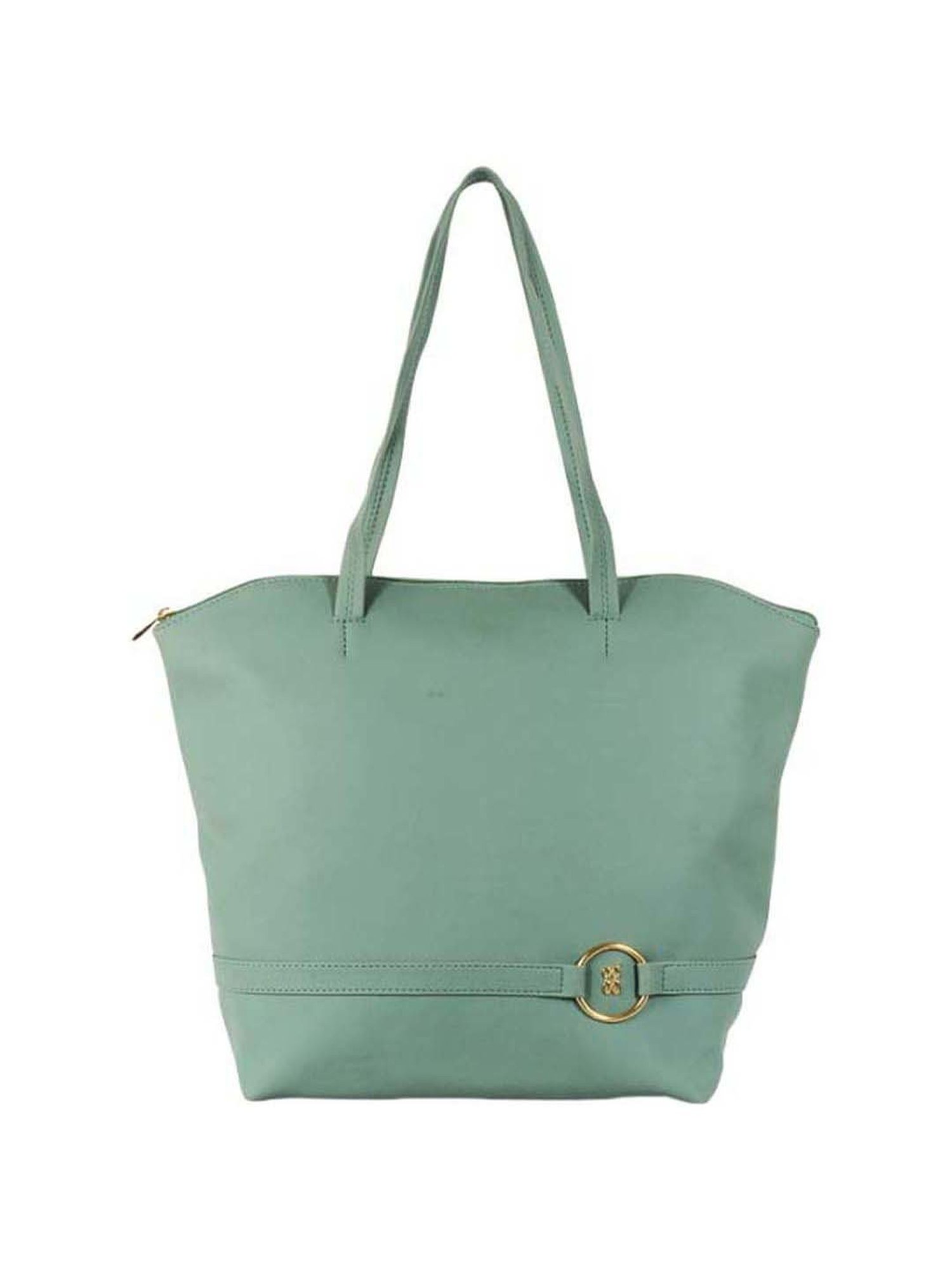 Baggit Green Solid Medium Tote Handbag