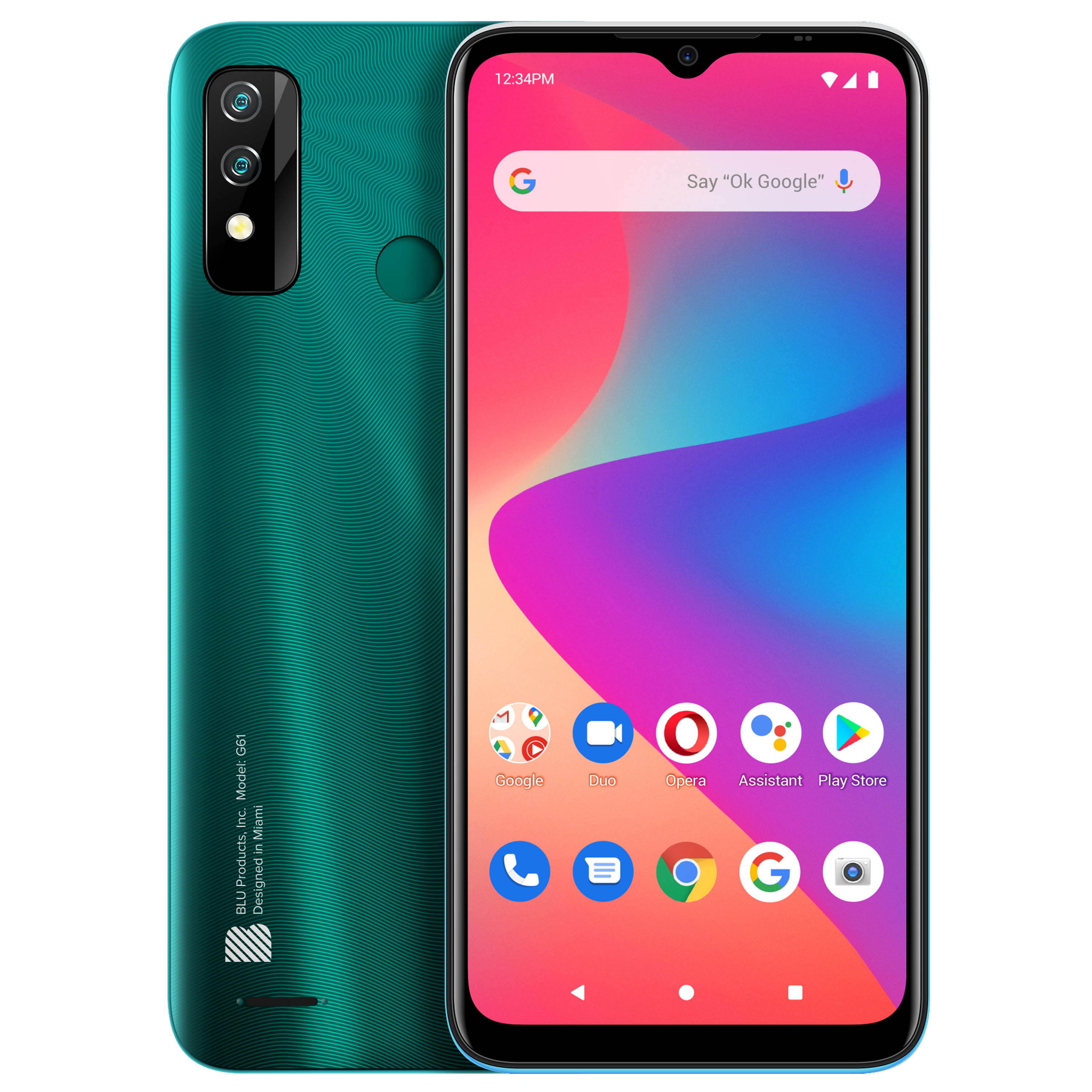 BLU G61 G0450WW 64GB Dual Sim GSM Unlocked Android Smartphone - Gradient Green