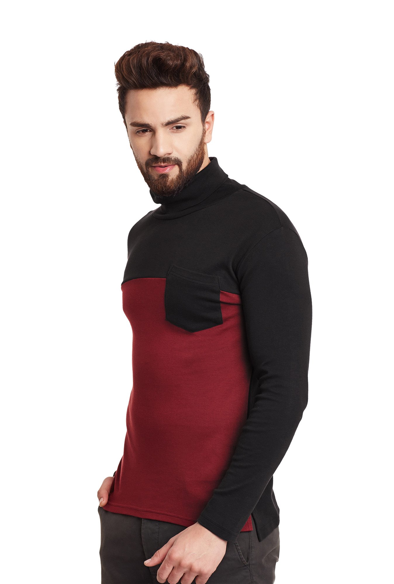 Hypernation Black High Neck T-Shirt