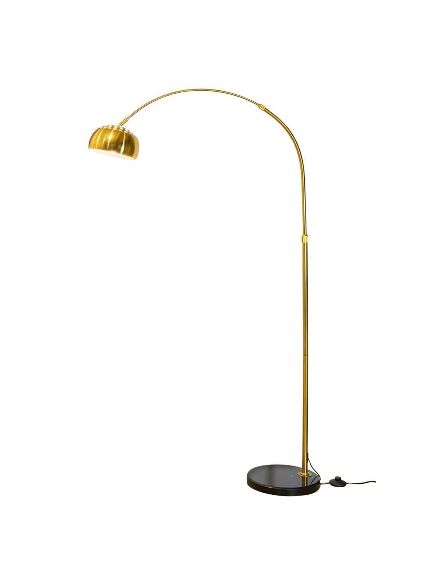 Kapoor E Illuminations Gallow Arc Brass & Black Metal Single Light Floor Lamp