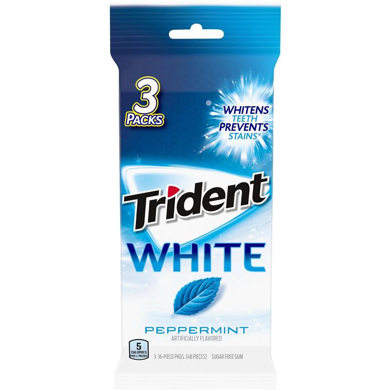 Trident White Peppermint Sugar-Free Gum - 48ct