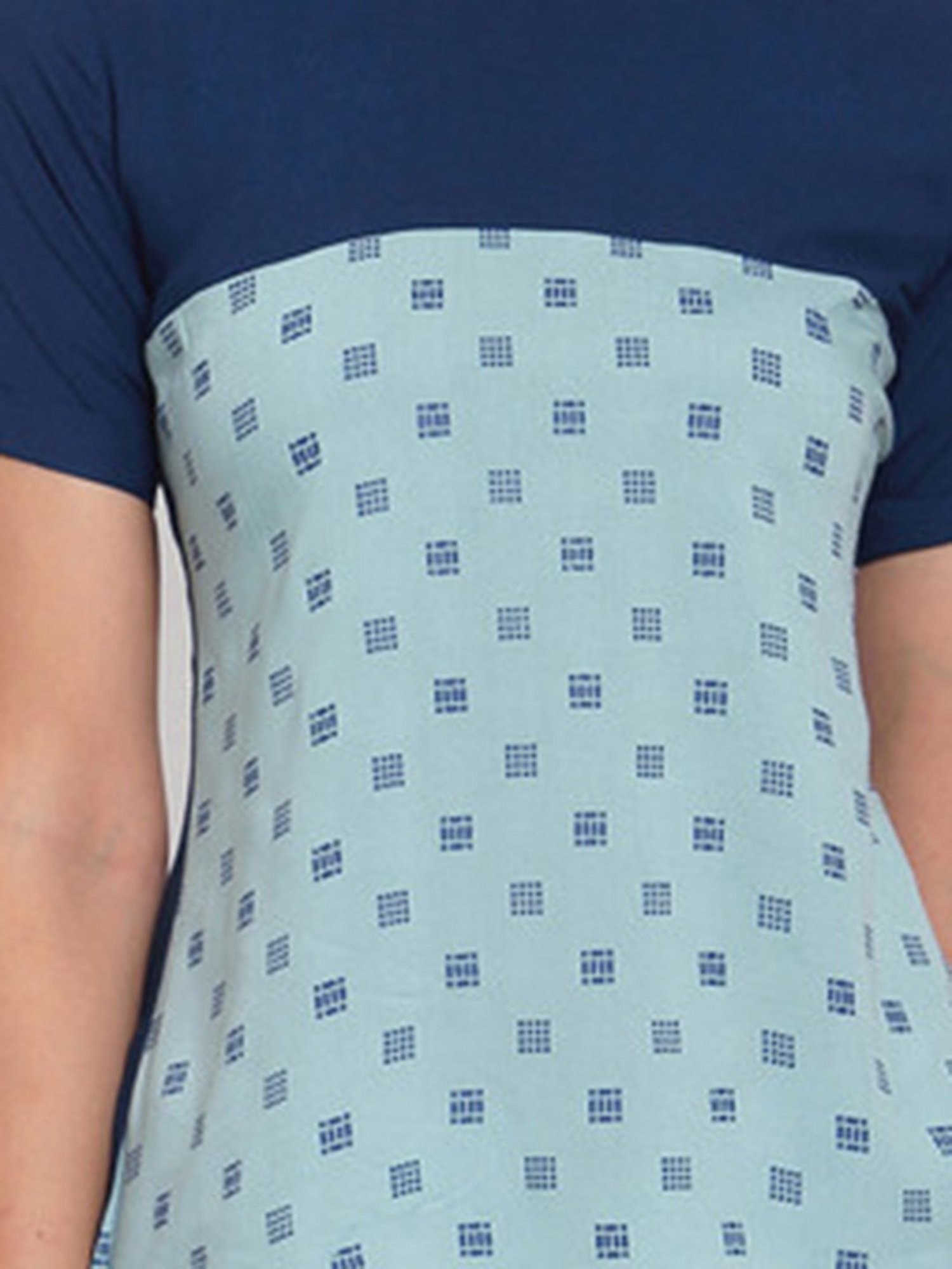 SELVIA Blue Printed Top