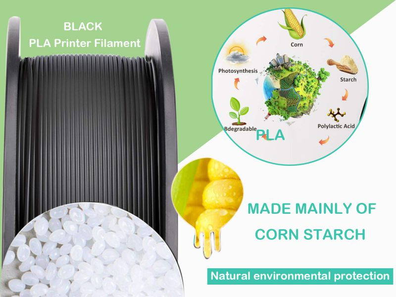 PLA 3D Printer Filament ,1.75mm with Dimensional Accuracy +/- 0.03mm,1 kg Spool,(2.2lbs),Fit Most 3D FDM Printer