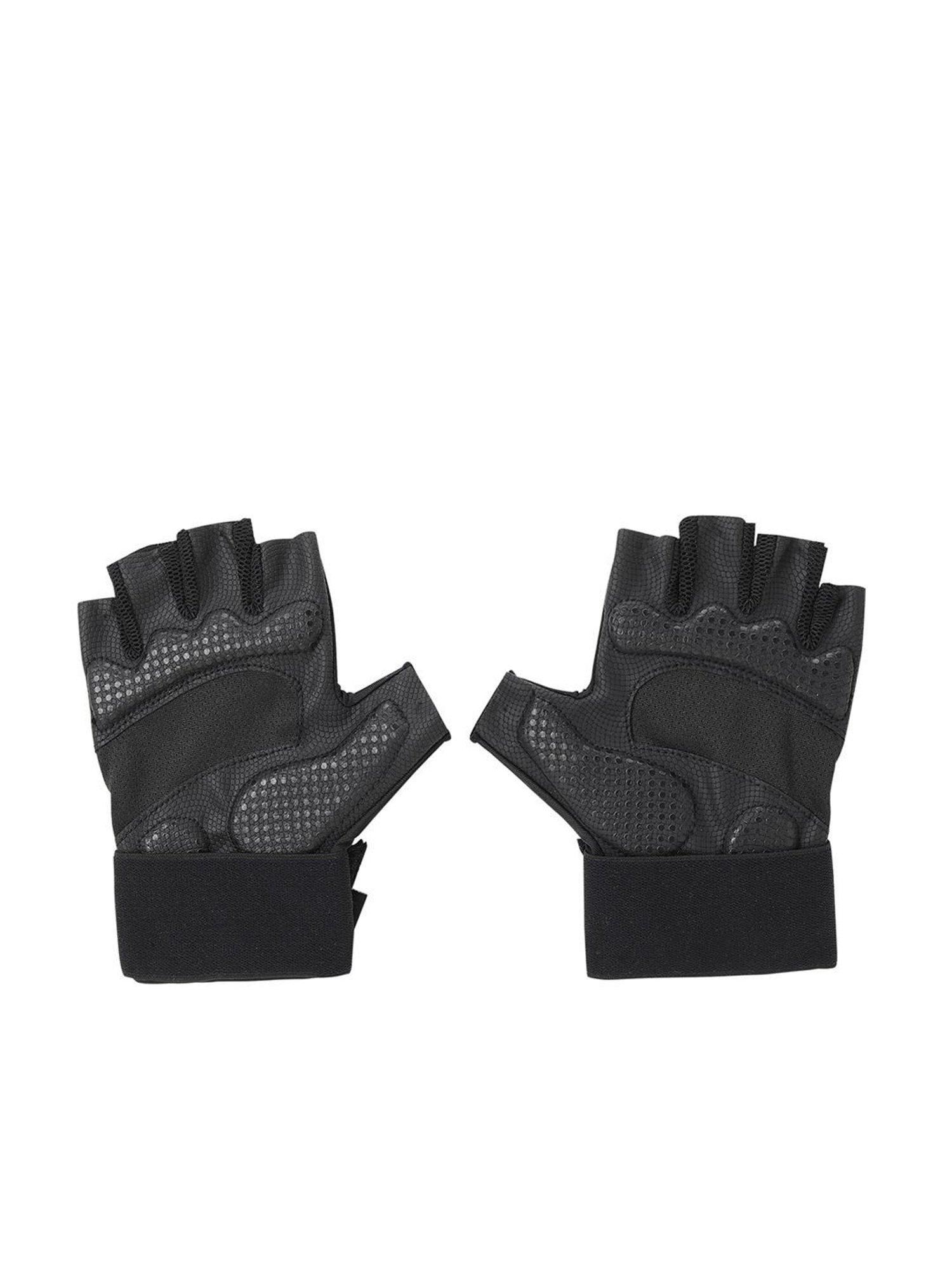 Royal Enfield Black Leather Solid Gloves