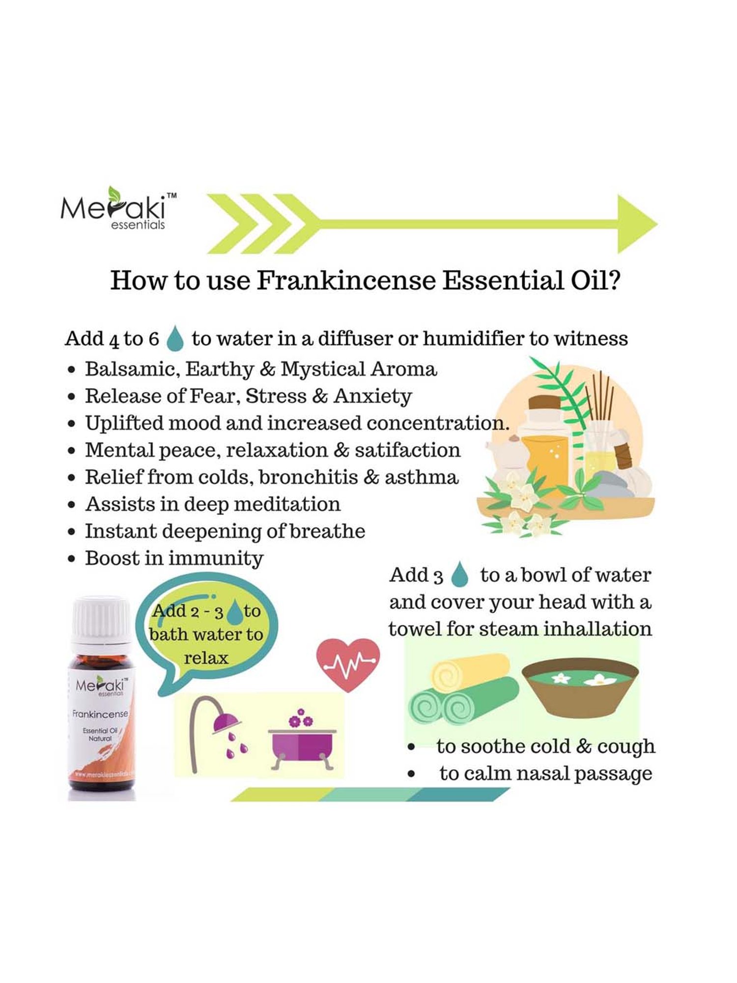 Meraki Essentials Frankincense Essential Oil - 10 ml