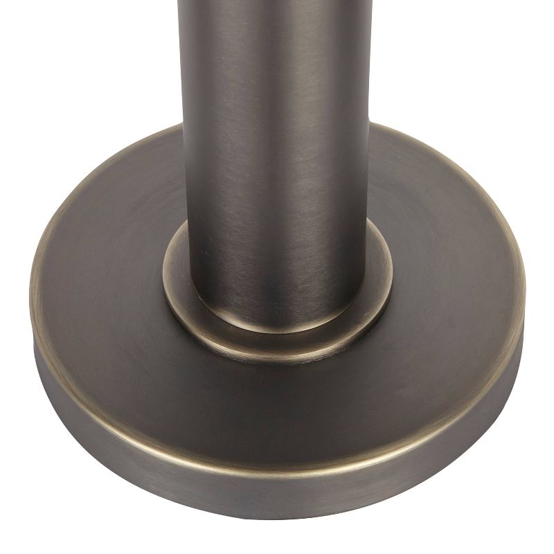 Trophy Industrial Table Lamp - Gun Metal with Black Linen Shade (Includes LED Light Bulb) - LumiSource