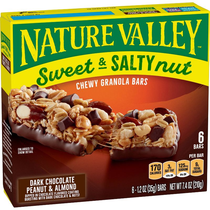 Nature Valley Sweet & Salty Dark Chocolate-Peanut & Almond Granola Bars - 6ct