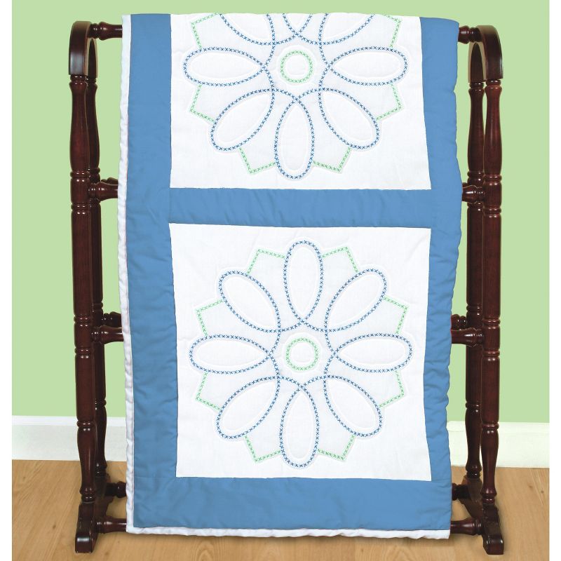 Jack Dempsey Stamped White Quilt Blocks 18"X18" 6/Pkg-Xx Swirls