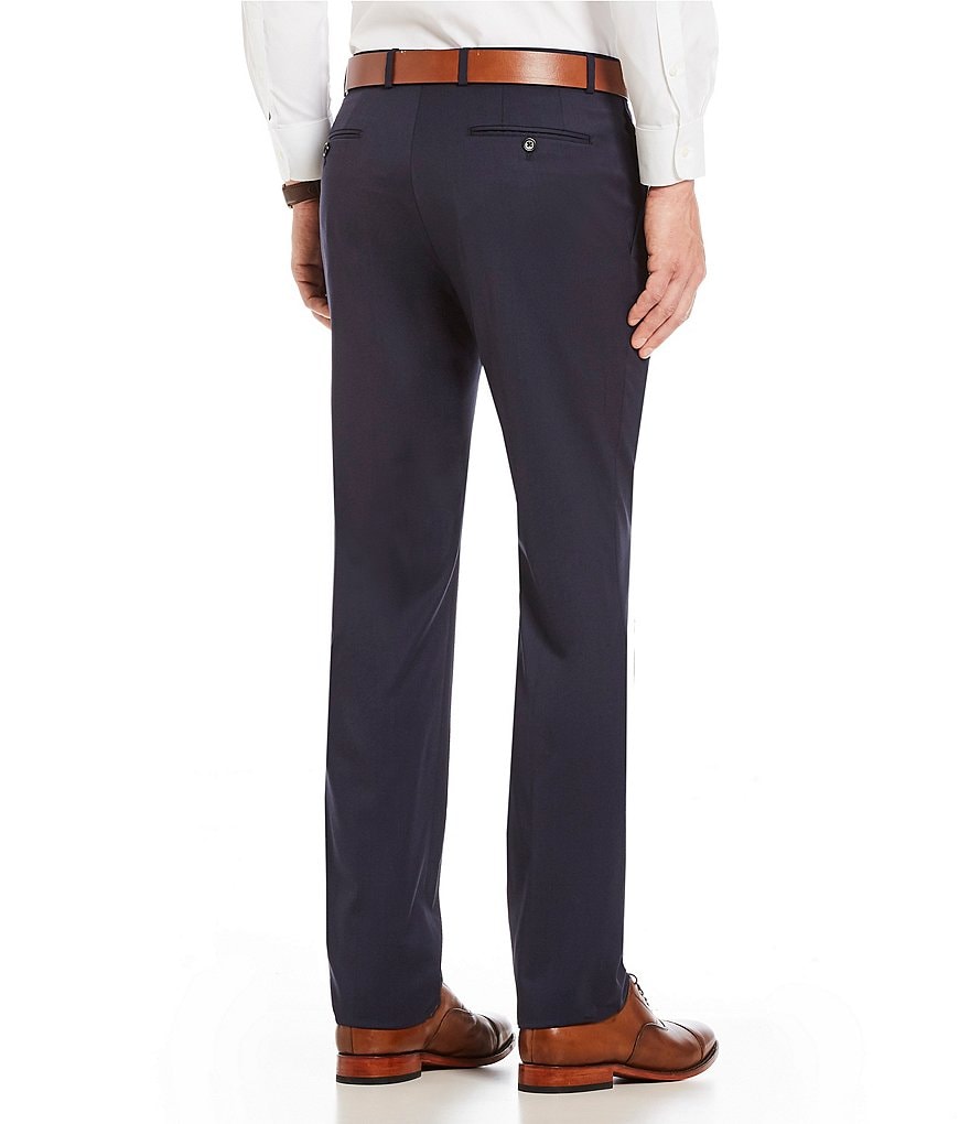 PN12 by Zanella Modern Fit Flat Front Solid Dress Pants