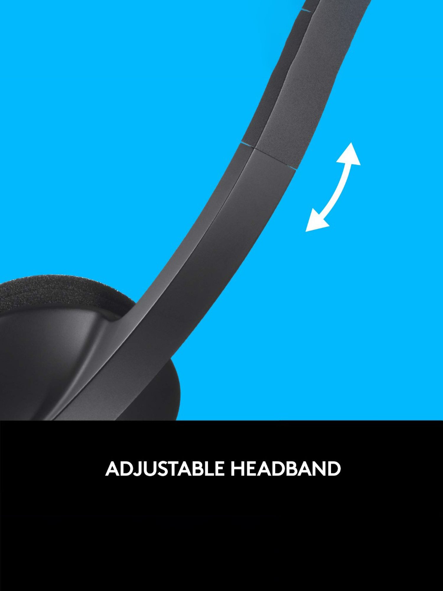 Logitech H340 Stereo Wired On Ear Headphones with Mic With Noise-Cancelling (Black)