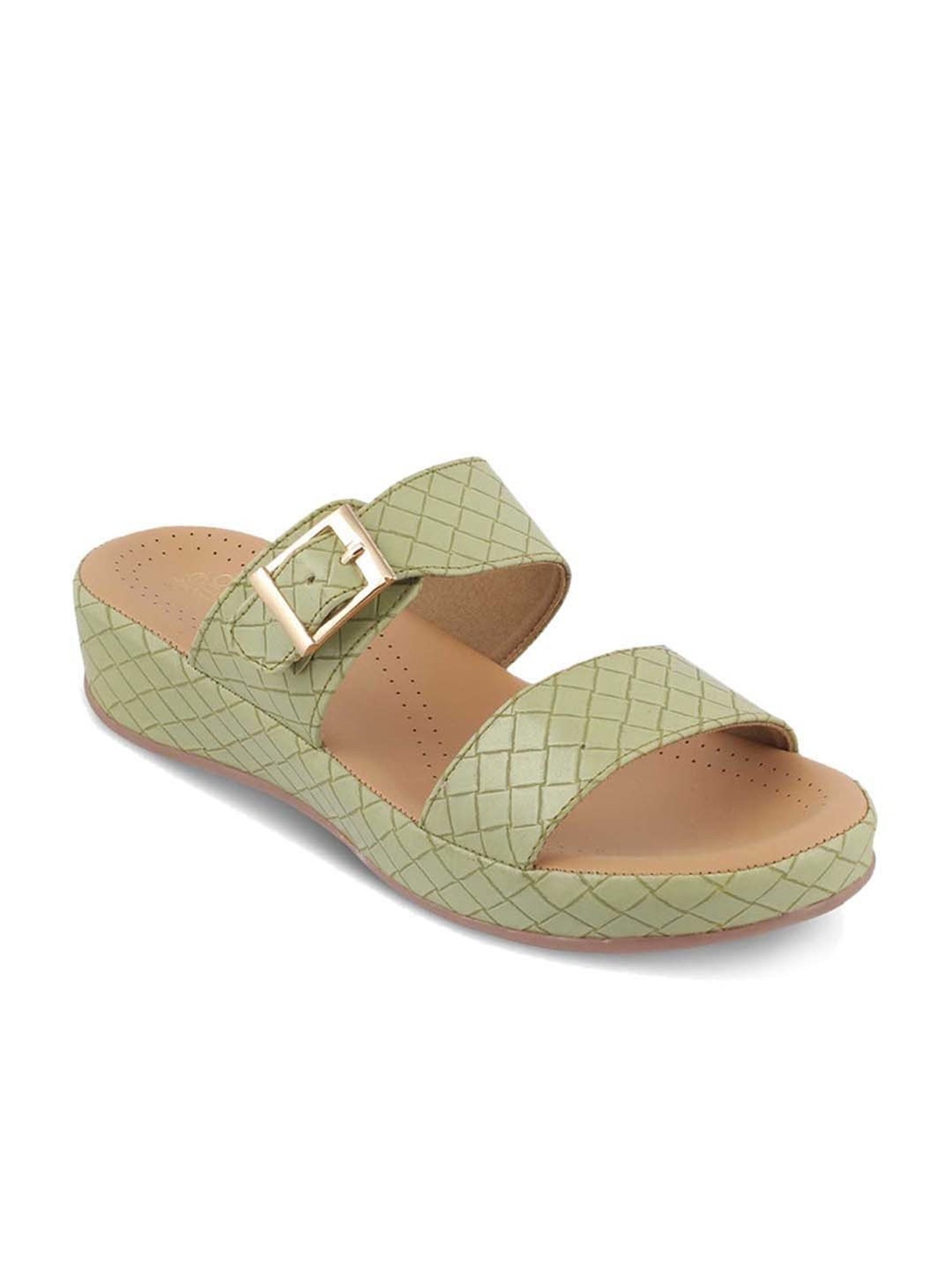 Tresmode Women's Green Casual Wedges