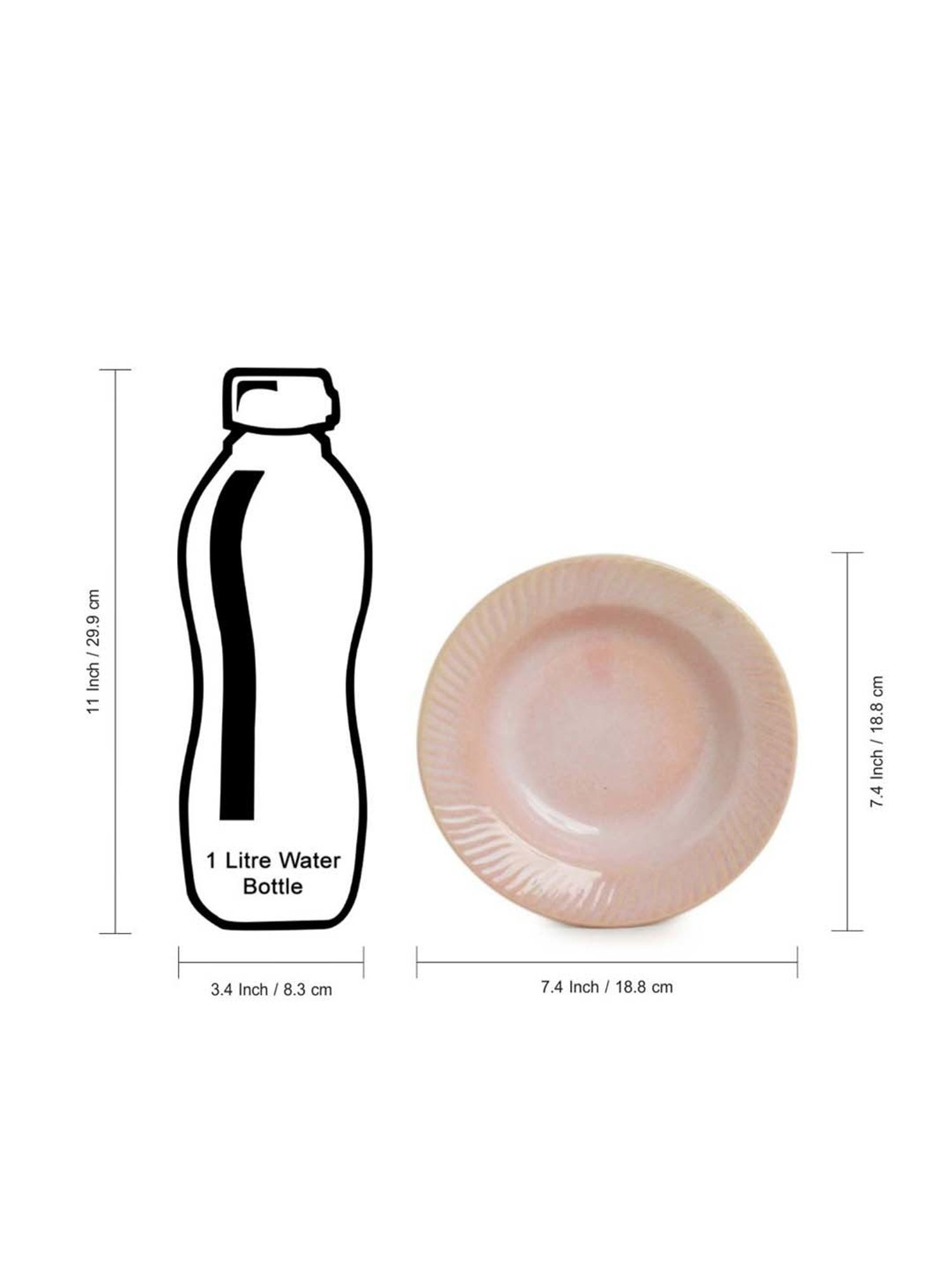 ExclusiveLane Reef Off-White Ceramic Side Plate