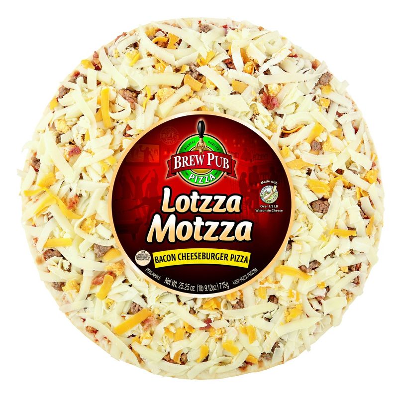 Brew Pub Lotzza Motzza Bacon Cheeseburger Frozen Pizza - 25.25oz