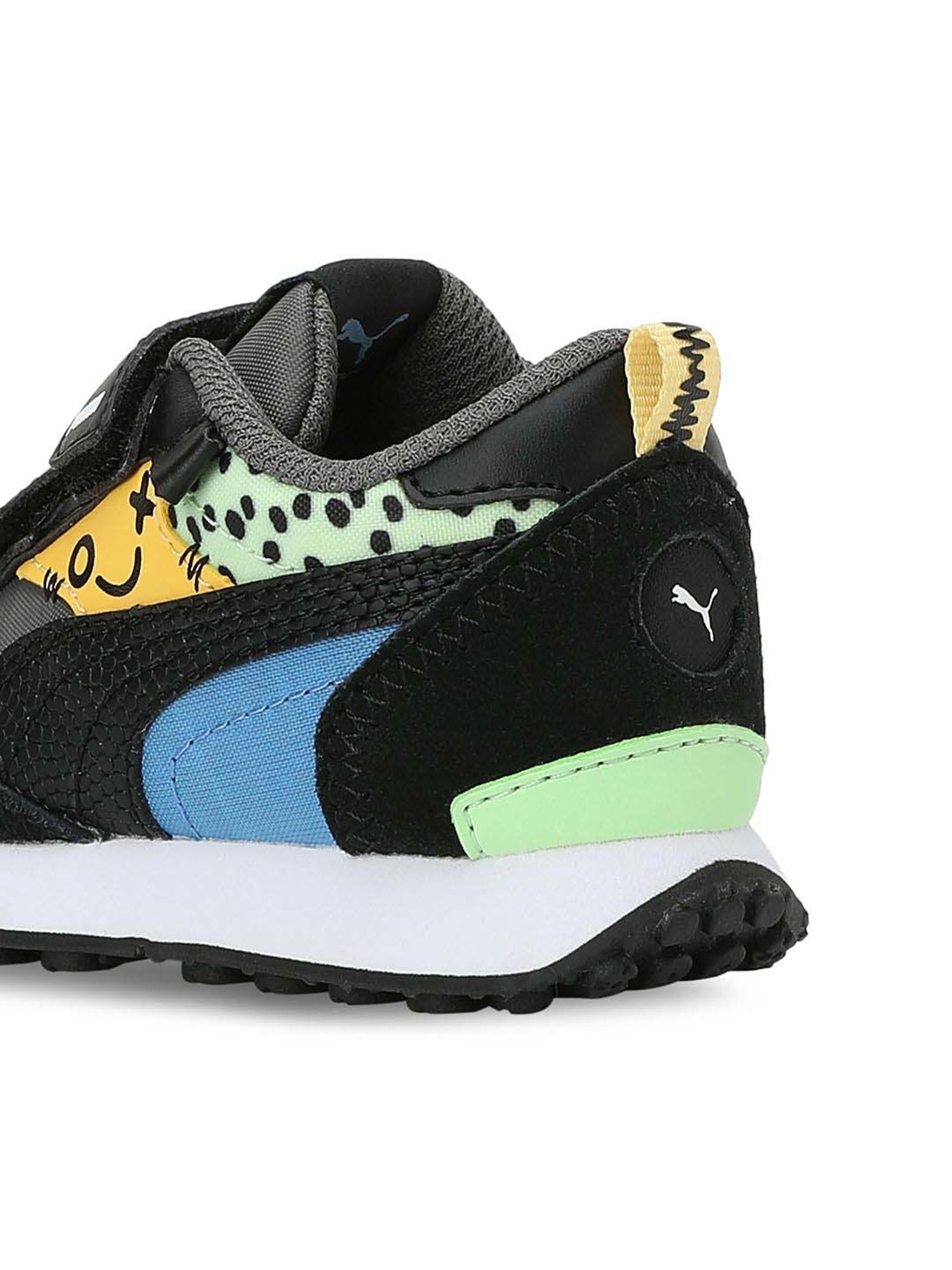 Puma Kids Rider FV Mix Match Grey & Black Casual Sneakers