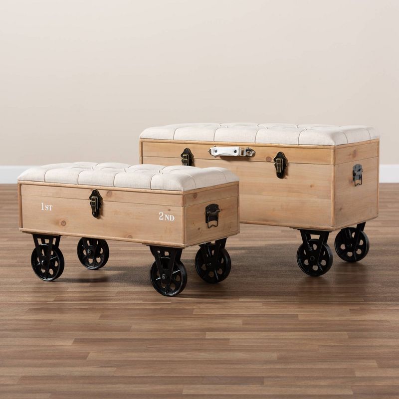 2pc Prospect Upholstered Fabric Armchair Set Azure - Modway