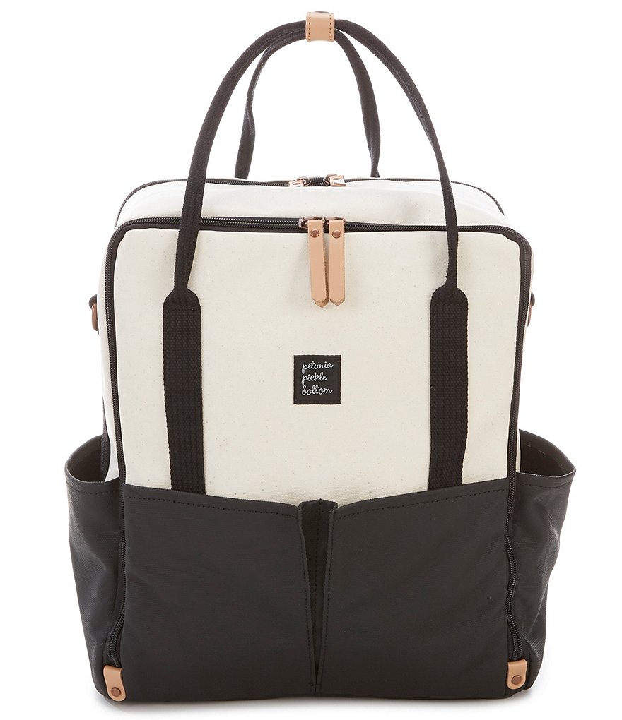 Petunia Pickle Bottom Inter-Mix Colorblock Canvas Backpack Diaper Bag