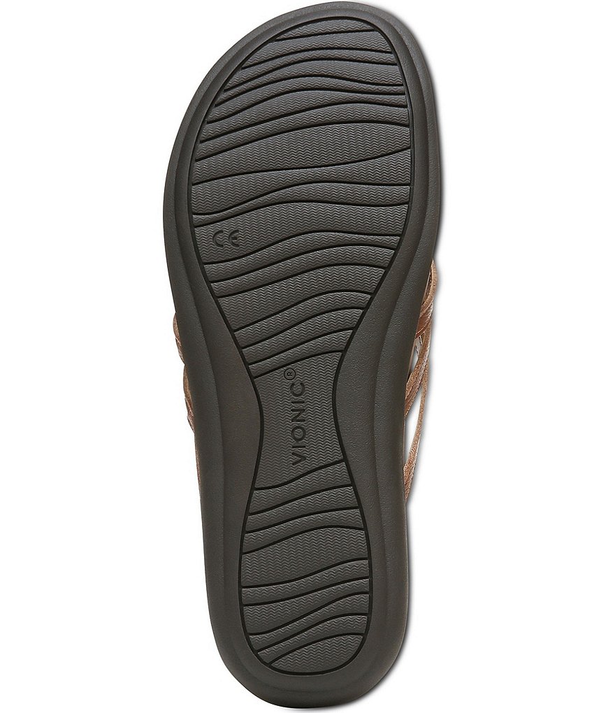 Vionic Alta Leather Thong Flat Sandals