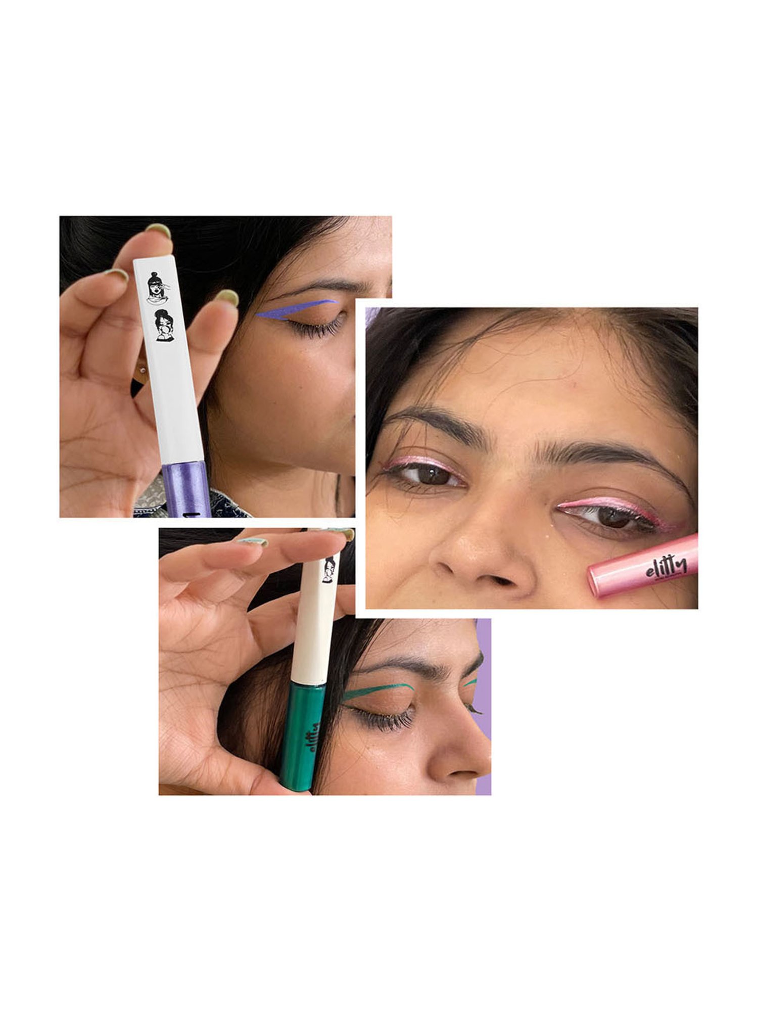 Elitty Eye Gotta Feeling Show Me Shimmer Eyeliner Combo, Pack of 3