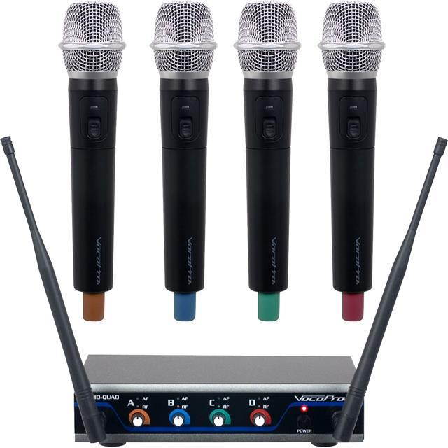 VocoPro Digital-Quad 4 Channel UHF Digital Wireless Handheld Microphone System