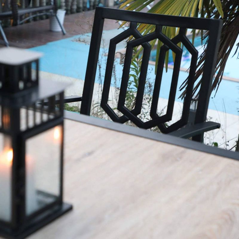 Circi 5pc Outdoor Dining Set - Black and Charcoal - CosmoLiving by Cosmoplitan