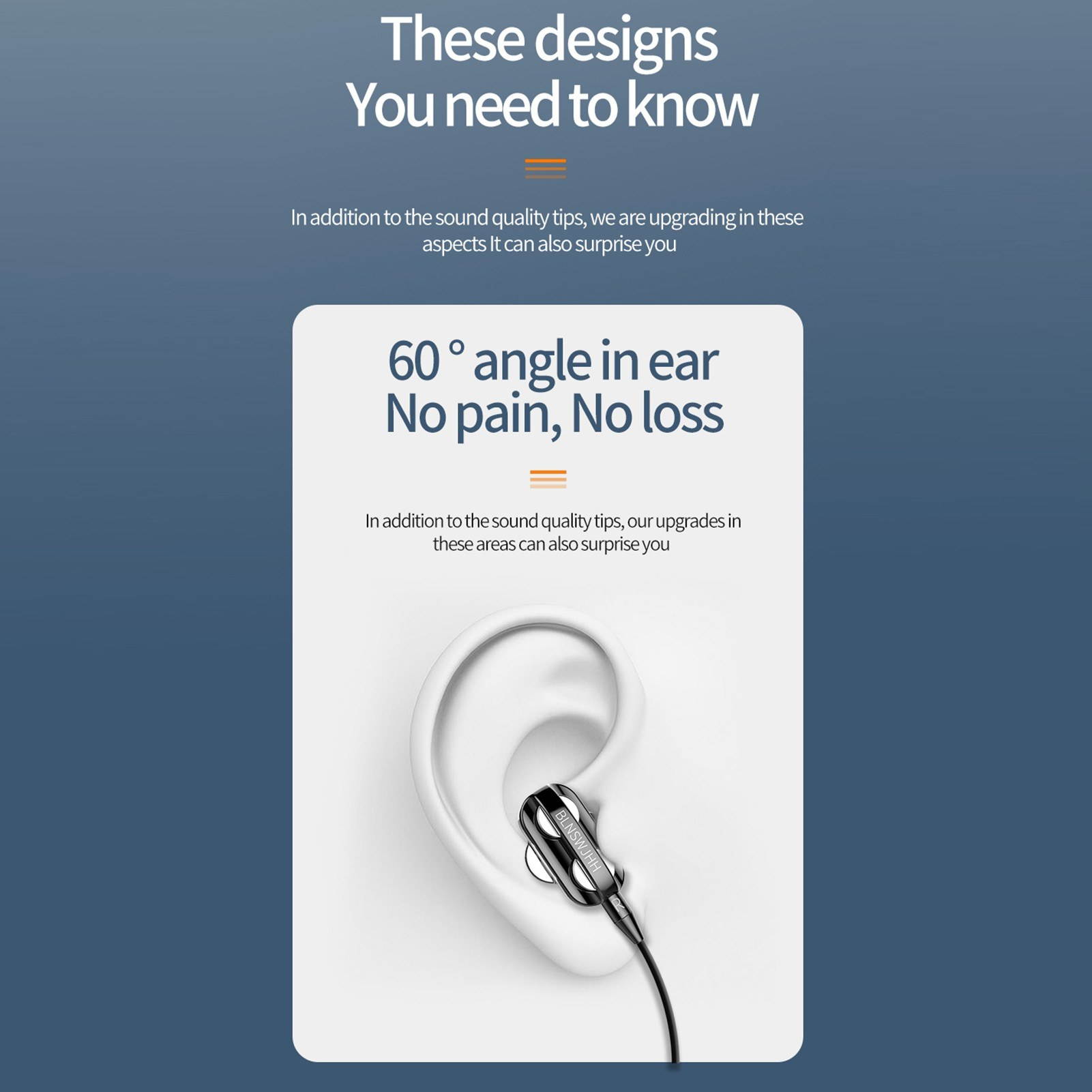 A4 Wired Earphone Dual Driver 3.5mm Port Bass Stereo In-Ear Sports Waterproof Earphone (Four-loudspeaker version)