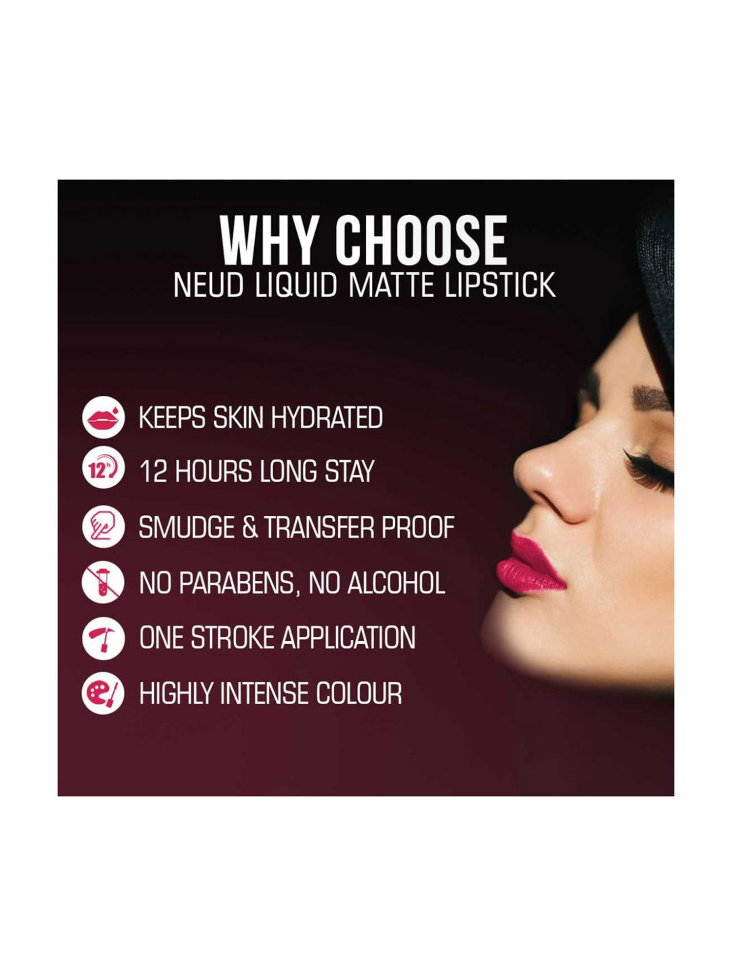 NEUD Matte Liquid Lipstick Hottie Crush with Free Lip Gloss - Pack of 2 (Each)