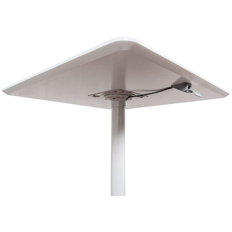 Luxor 32 Square Height Adjustable Caf'e Table, White LX-PNADJ-32SQ